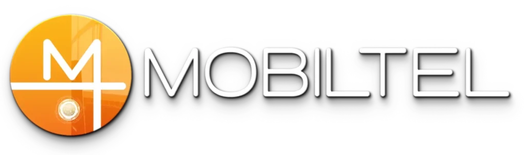 Mobiltel White Logo