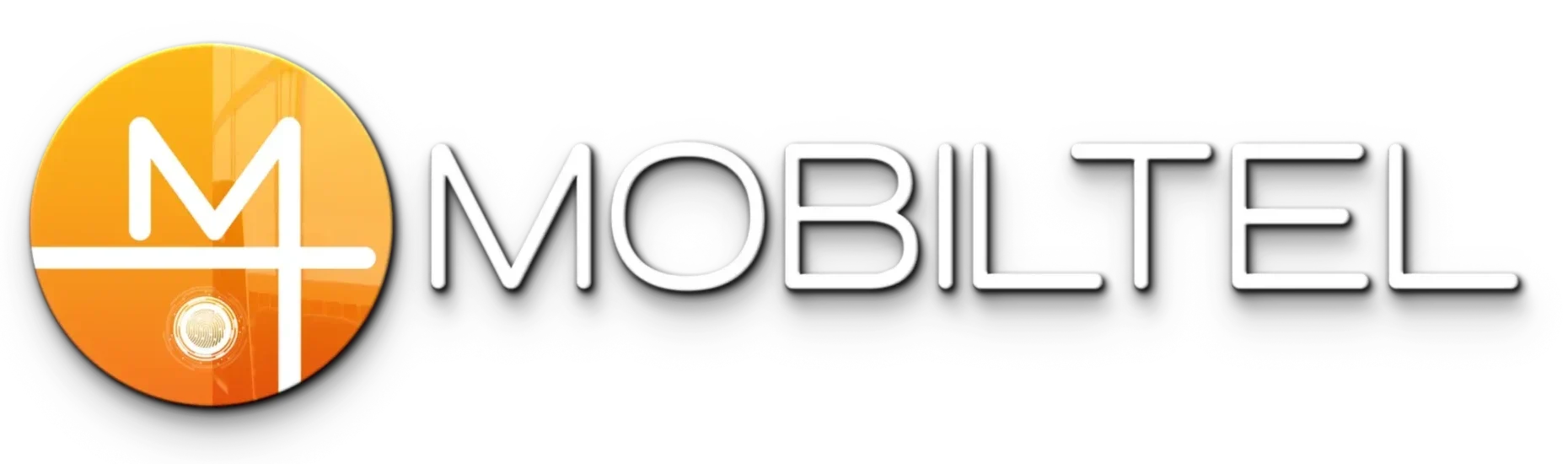 Mobiltel White Logo